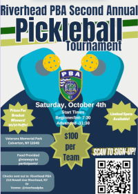 Riverhead PBA 2nd Annual Pickleball Tournament